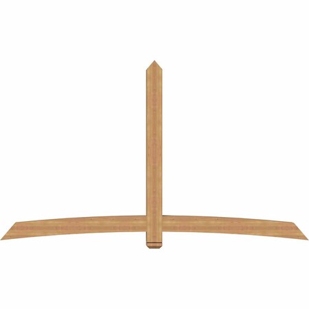 Ekena Millwork Bellingham Timber Gable Bracket, Western Red Cedar, 108"W x 63"H x 5 1/2"D x 5 1/2"F, 14/12 Pitch GBW108X63X0606BEL00SWR